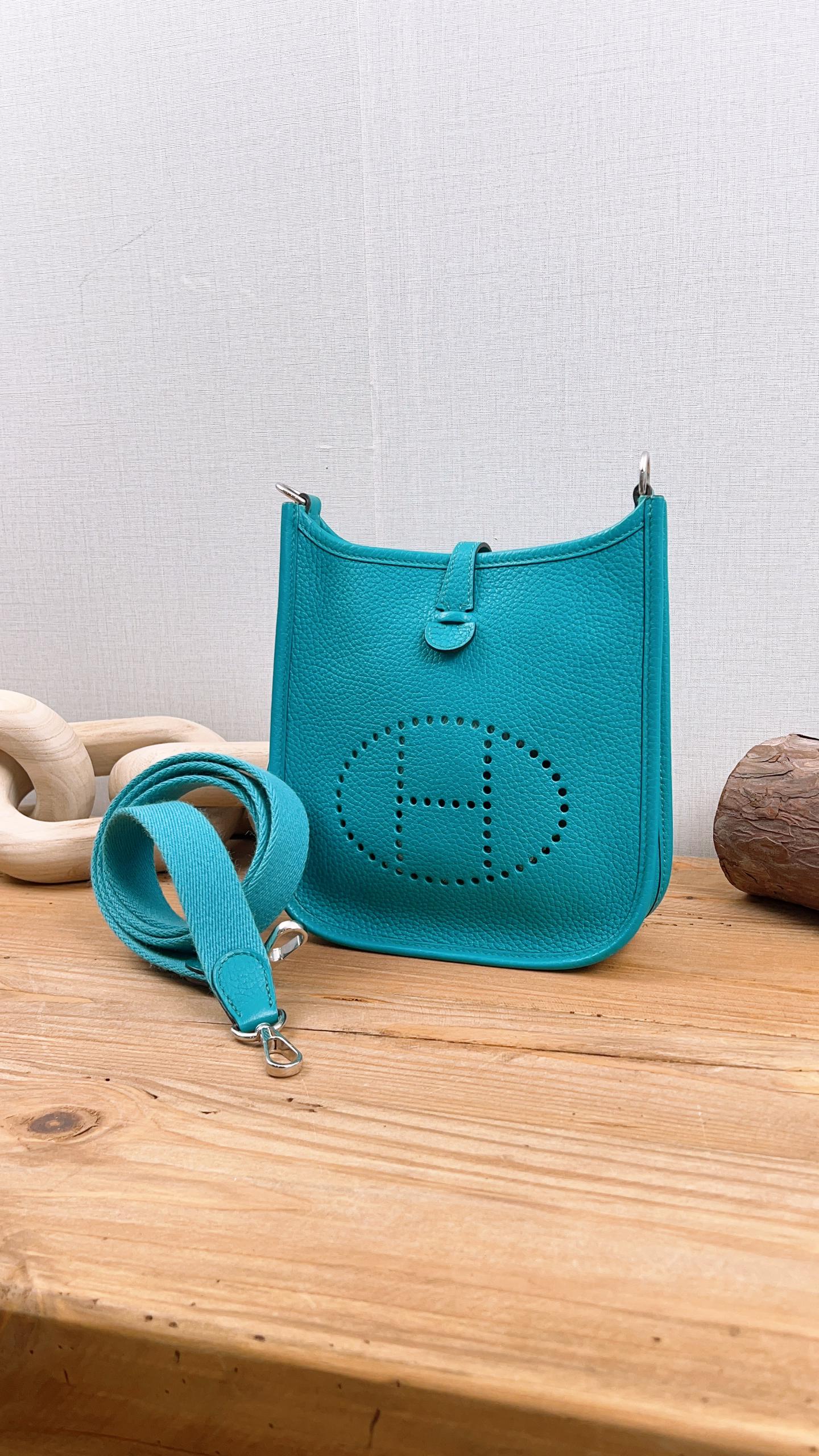 Hermes Vert Vertigo Mini Evelyne (PHW)
