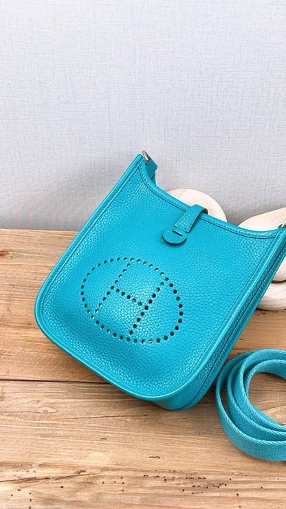 Hermes Vert Vertigo Mini Evelyne (PHW)