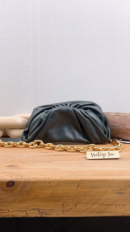 Bottega Veneta Black Chain Pouch Shoulder Bag