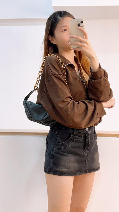 Bottega Veneta Black Chain Pouch Shoulder Bag