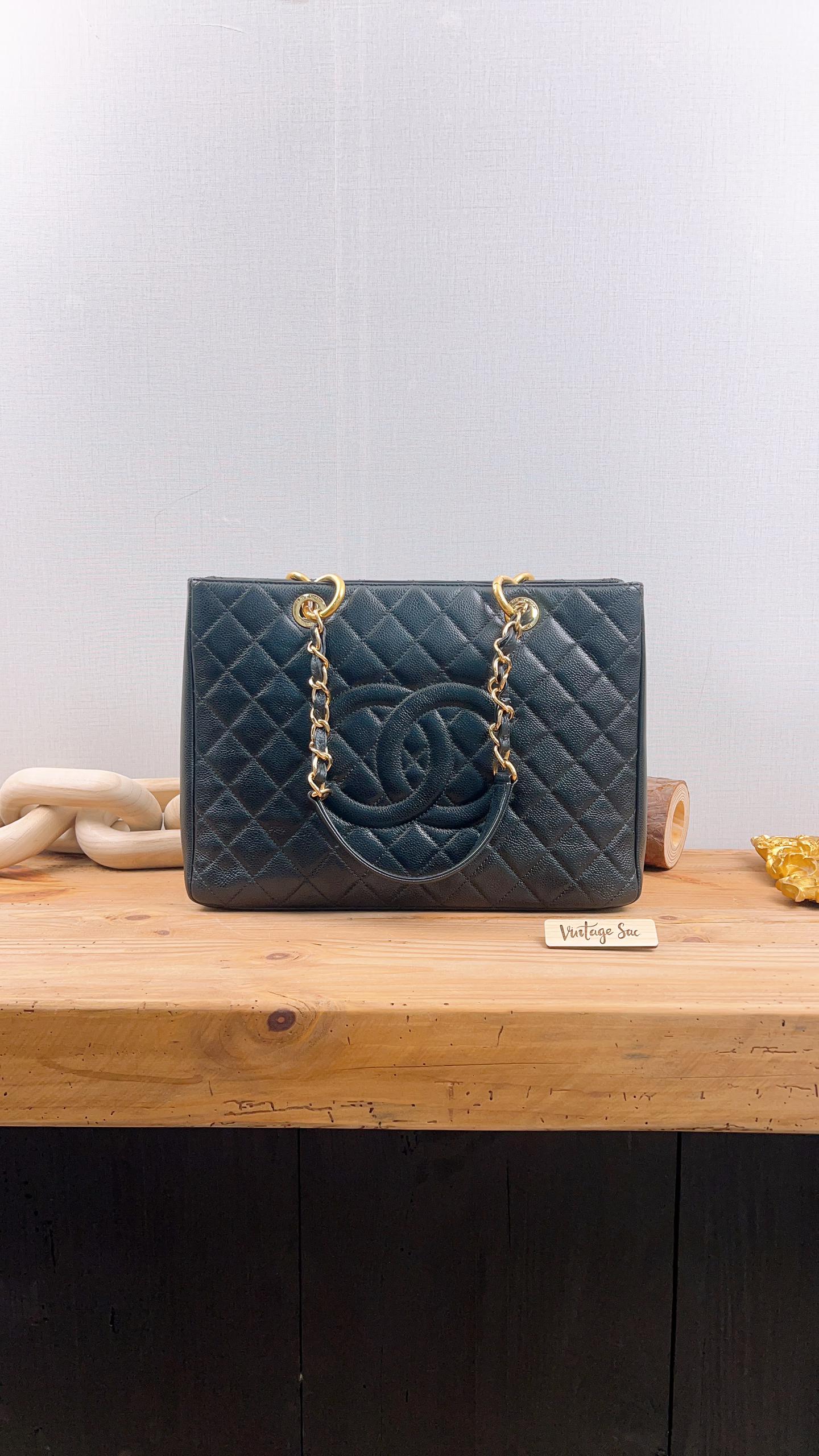 Chanel Black Caviar GST (GHW)