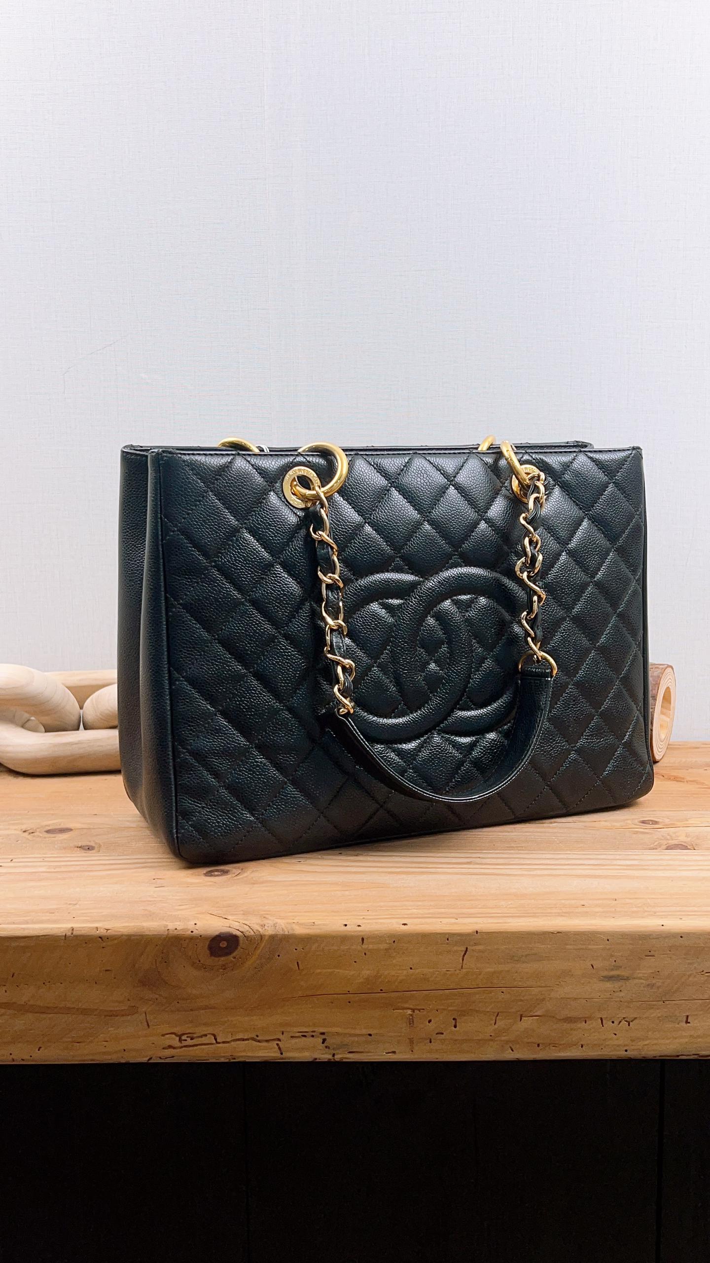 Chanel Black Caviar GST (GHW)
