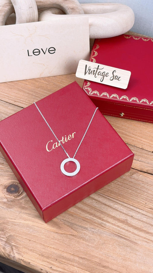 Cartier 18K White Gold Love Pendant Necklace