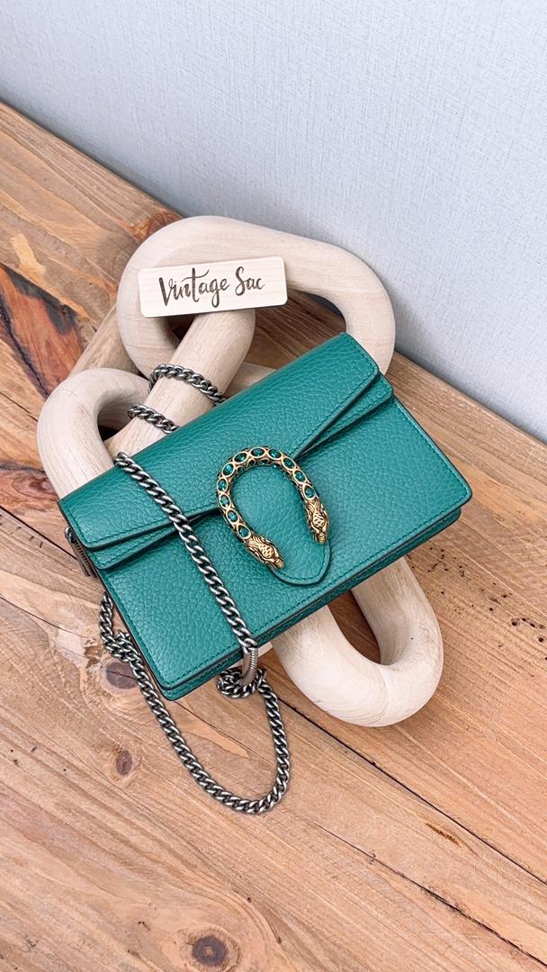 Dior Green Calfskin Supermini Dionysus