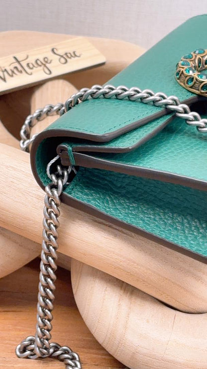 Dior Green Calfskin Supermini Dionysus