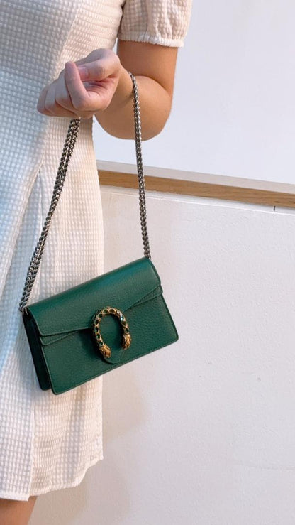 Dior Green Calfskin Supermini Dionysus