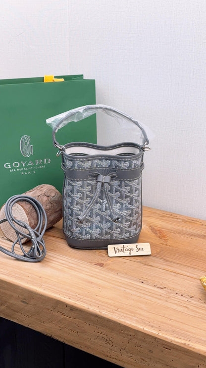 Goyard Grey Petit Flot Mini Bucket Bag