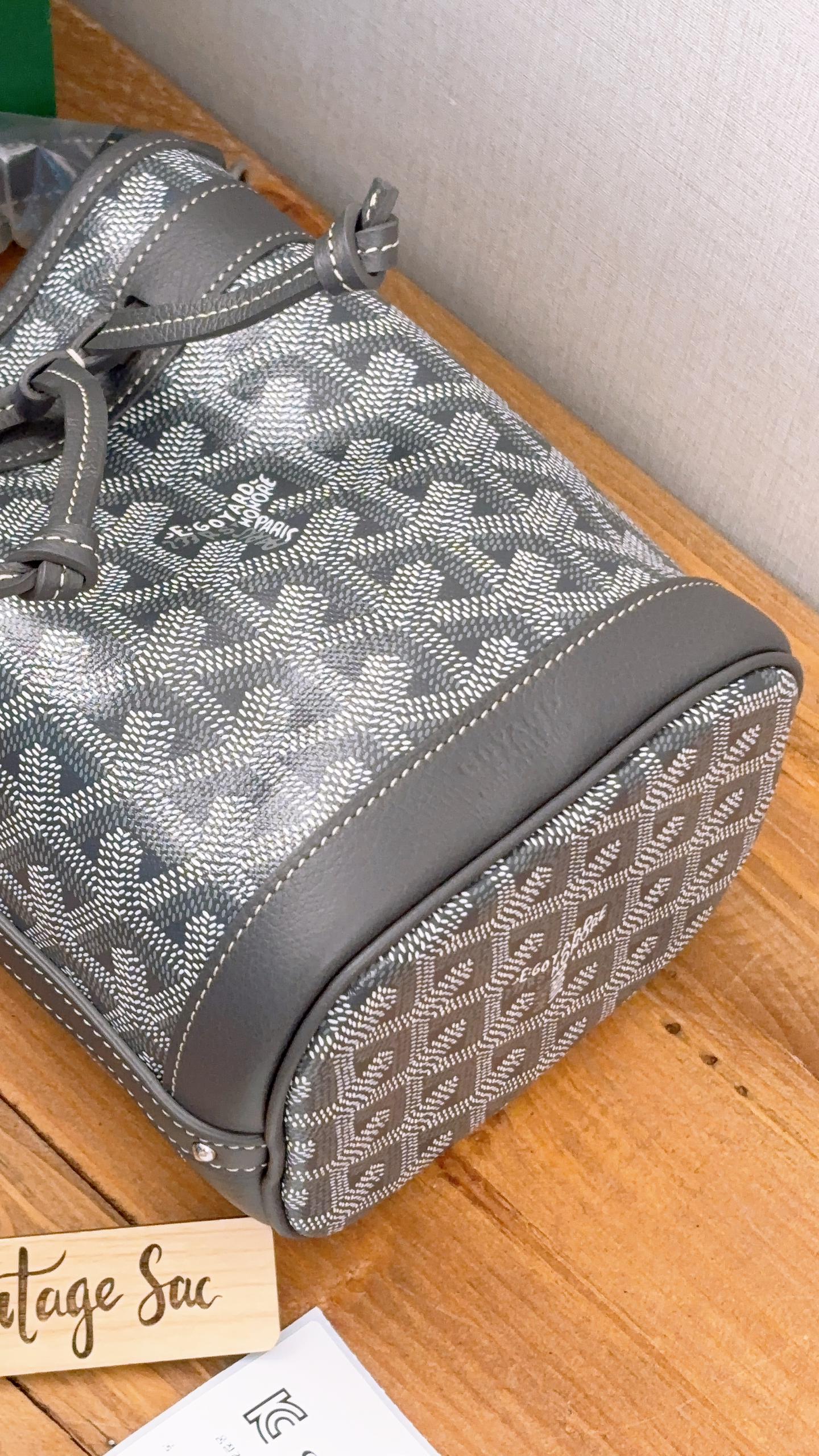 Goyard Grey Petit Flot Mini Bucket Bag
