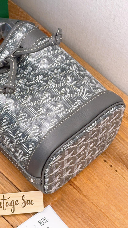 Goyard Grey Petit Flot Mini Bucket Bag