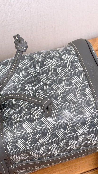 Goyard Grey Petit Flot Mini Bucket Bag