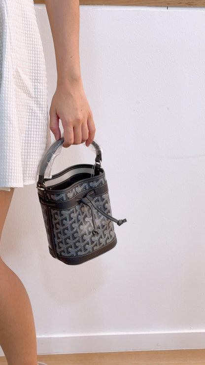 Goyard Grey Petit Flot Mini Bucket Bag