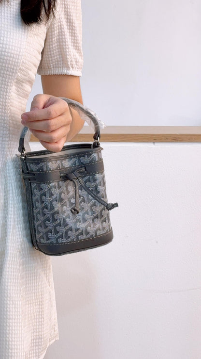 Goyard Grey Petit Flot Mini Bucket Bag