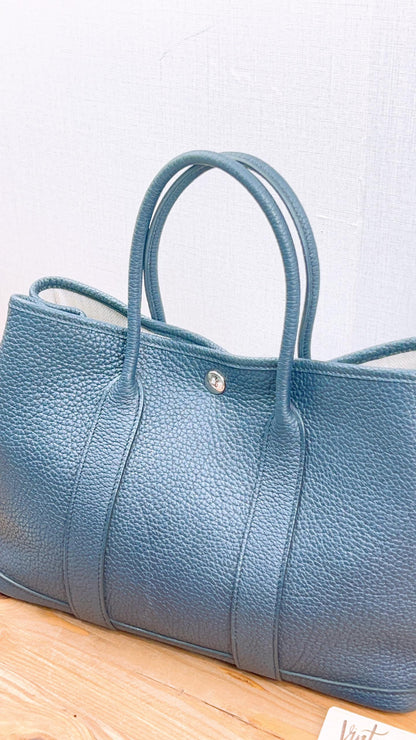 Hermes Navy Garden Party 30 (PHW)