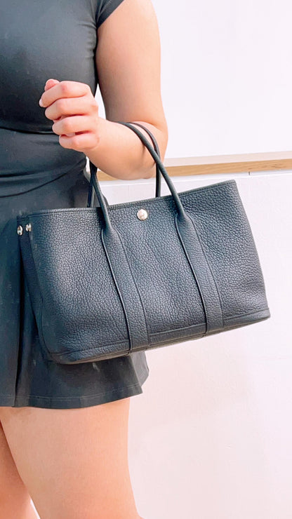 Hermes Navy Garden Party 30 (PHW)
