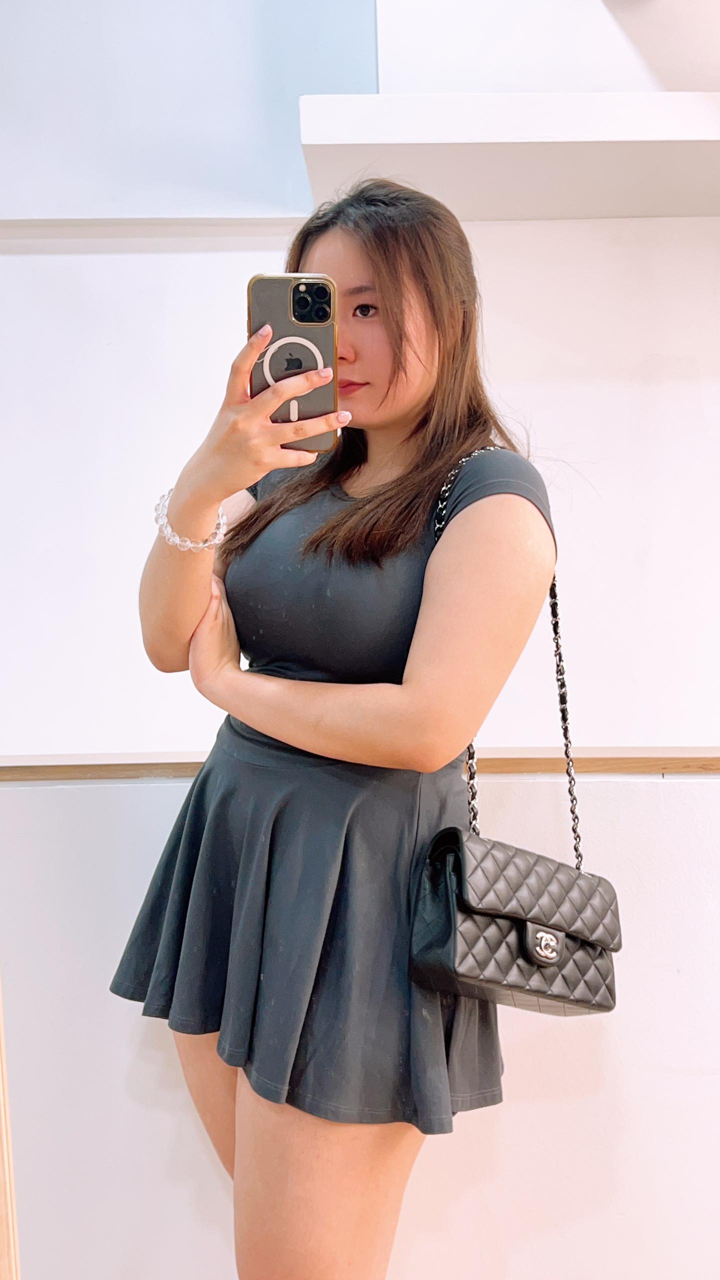 Chanel Black Lambskin Small CF (SHW)