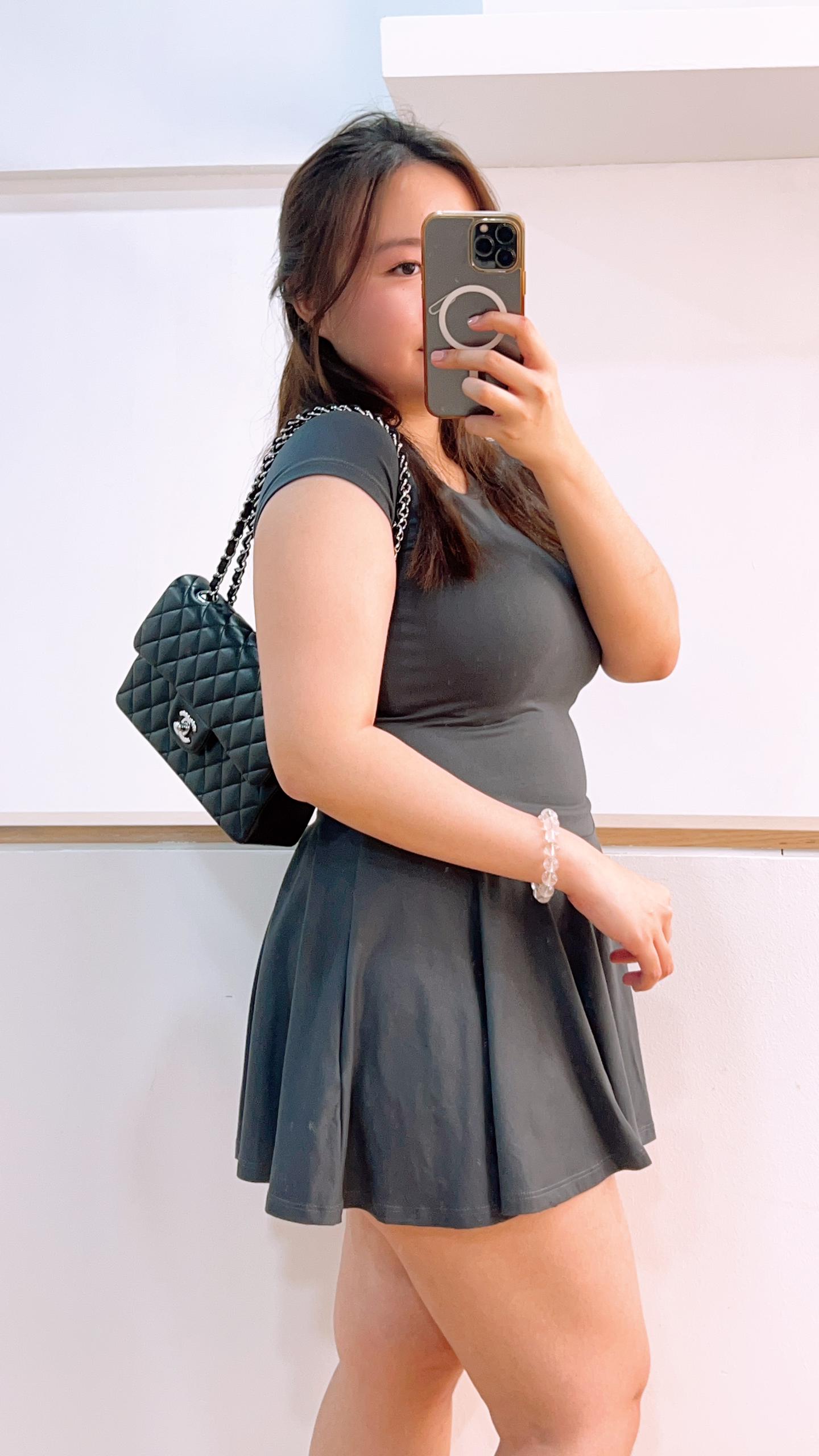 Chanel Black Lambskin Small CF (SHW)