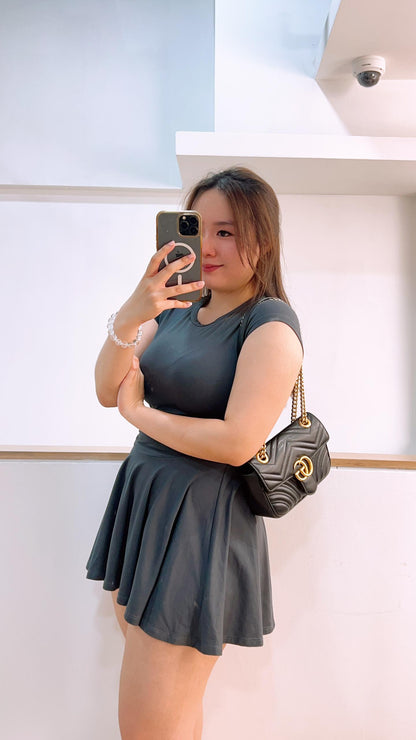 Gucci Black Mini Marmont (GHW)