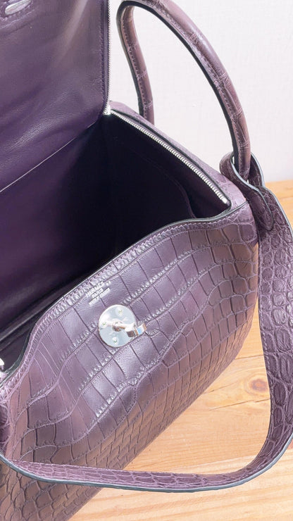 Hermes Violet Matte Niloticus Crocodile Lindy 26 (PHW)