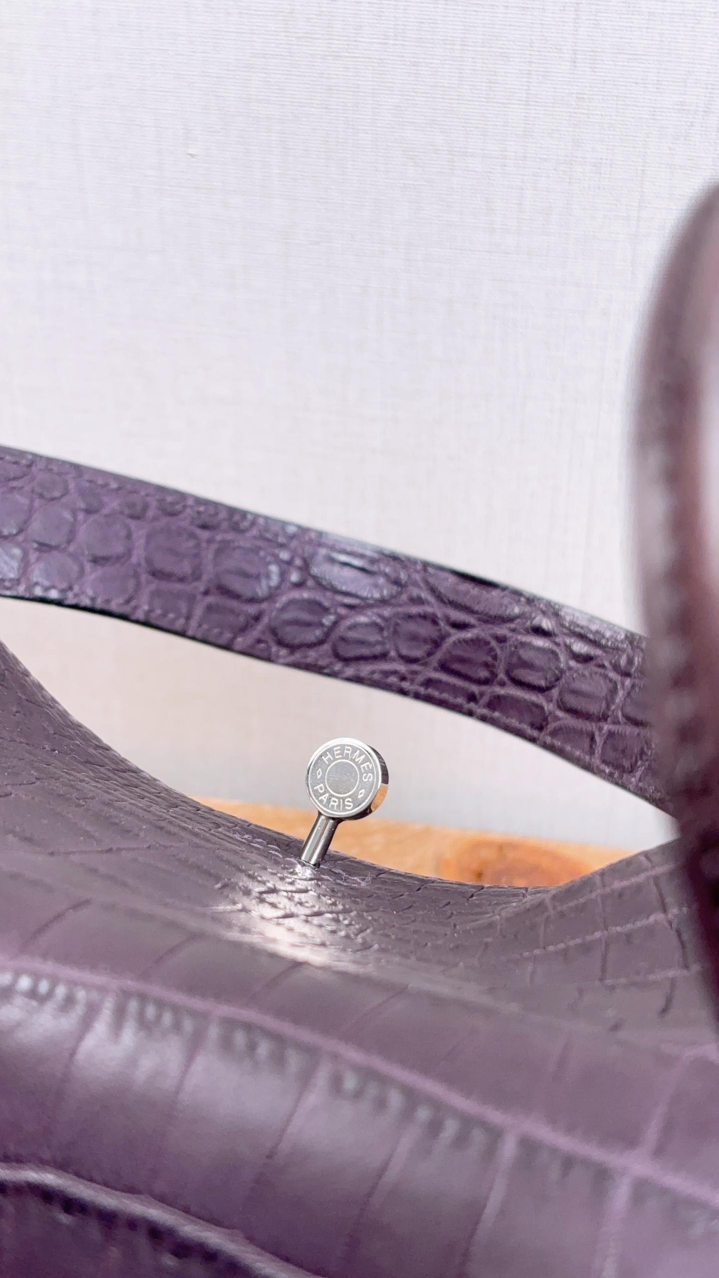Hermes Violet Matte Niloticus Crocodile Lindy 26 (PHW)