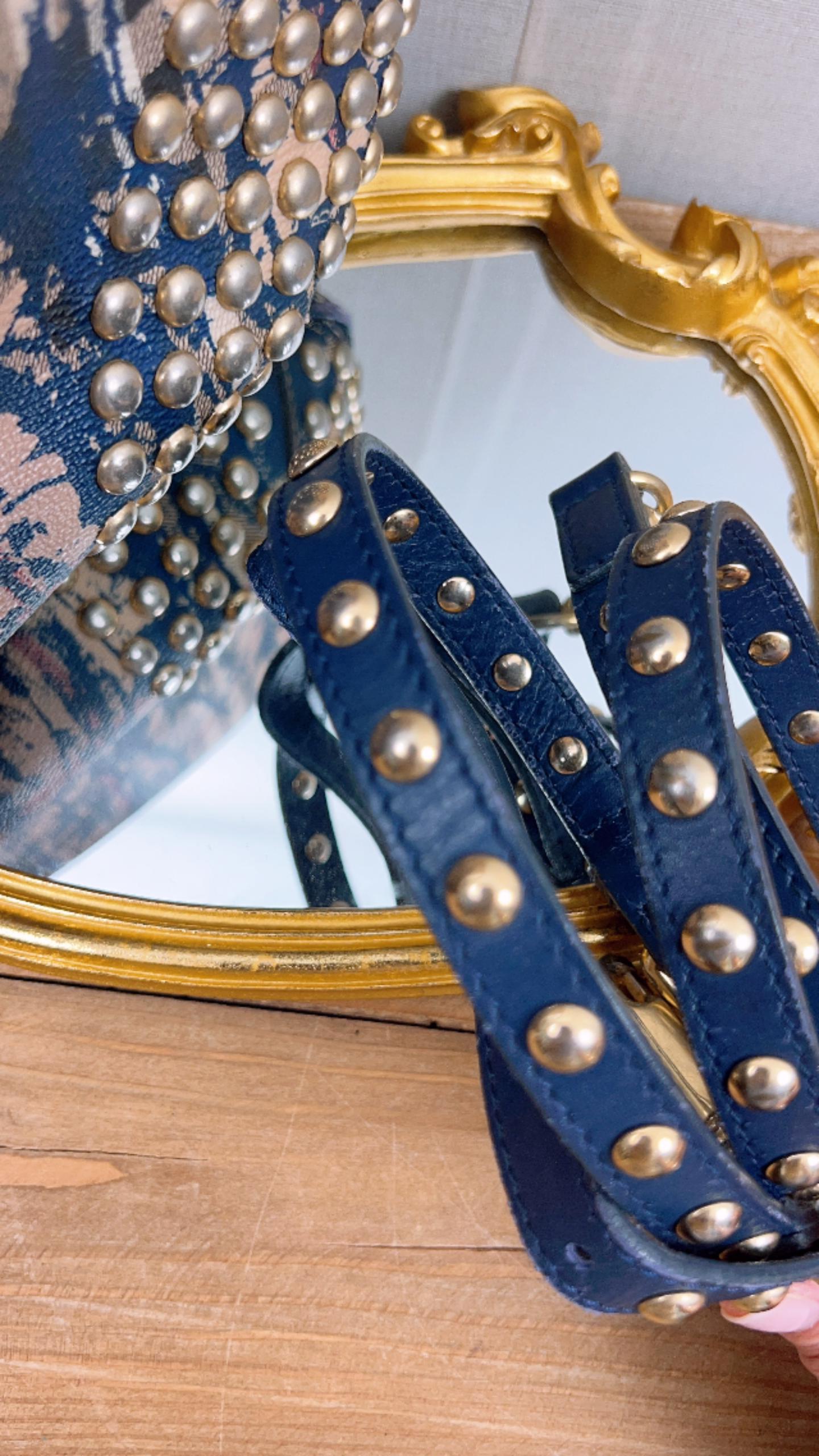 Burberry Haymarket Check Splash Studded Canterbury Tote