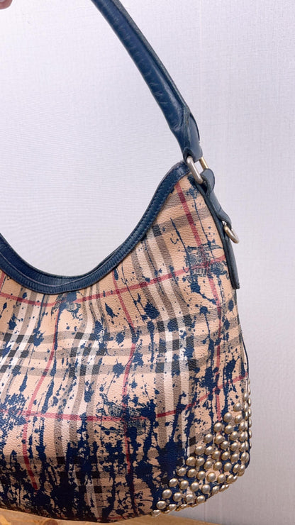 Burberry Haymarket Check Splash Studded Canterbury Tote
