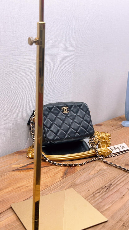 Chanel Black Lambskin Pearl Crush Camera Bag (GHW)