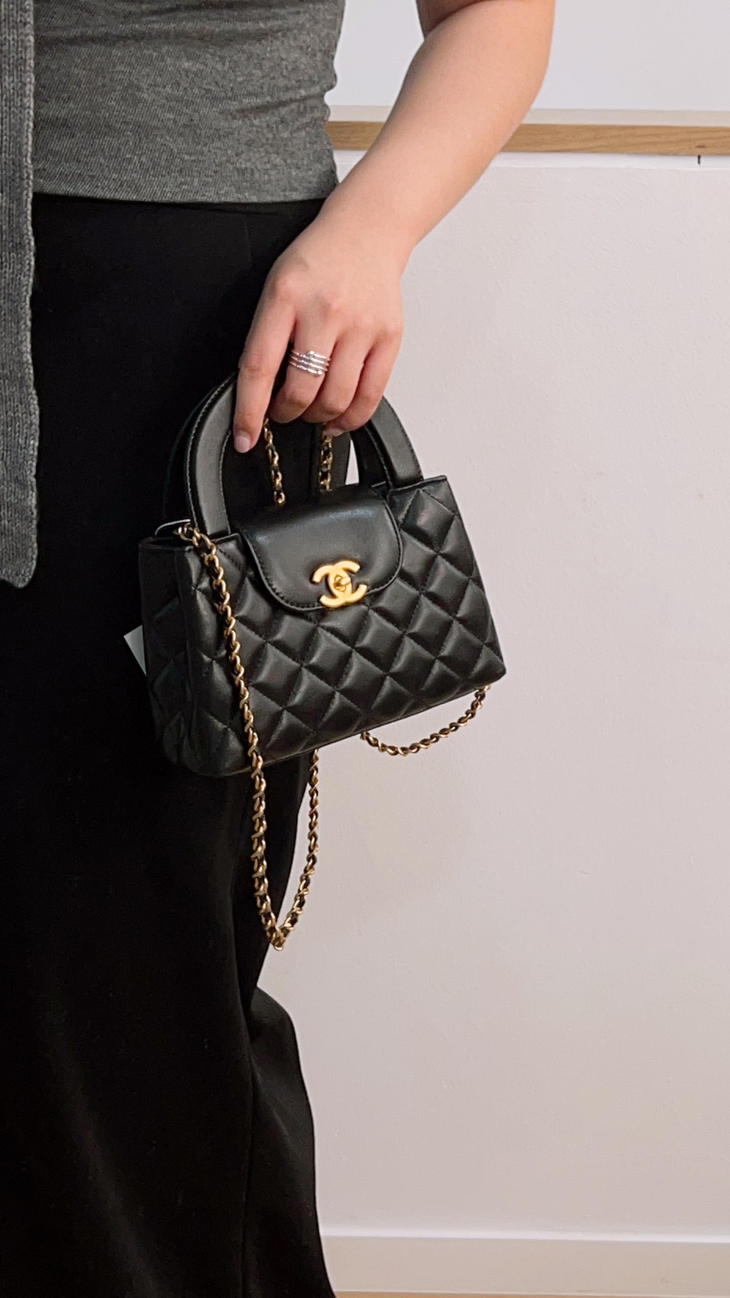 Chanel Black Calfskin Mini Kelly Shopper Tote (GHW)