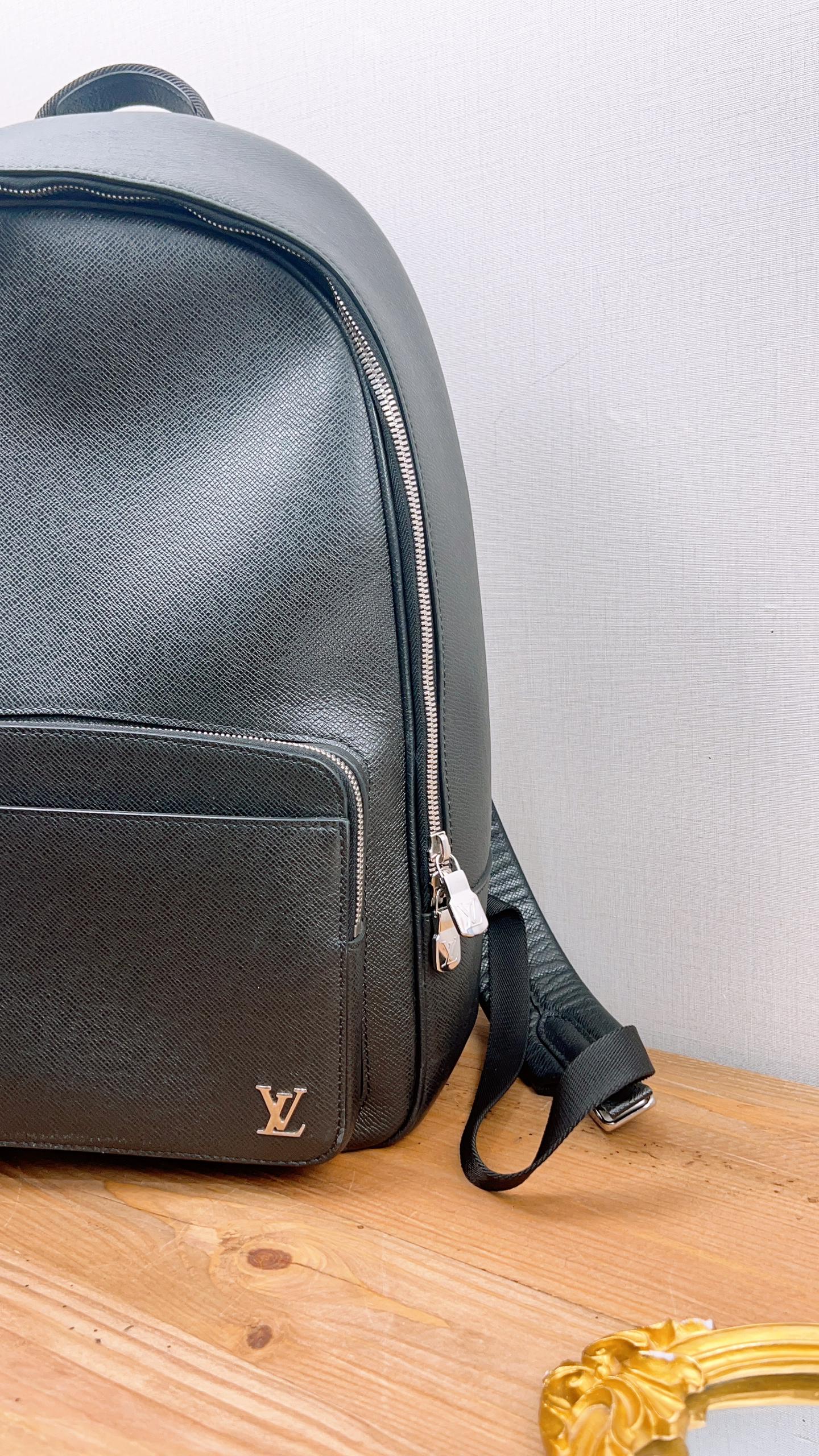 LV Black Taiga Alex Backpack