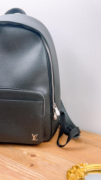 LV Black Taiga Alex Backpack