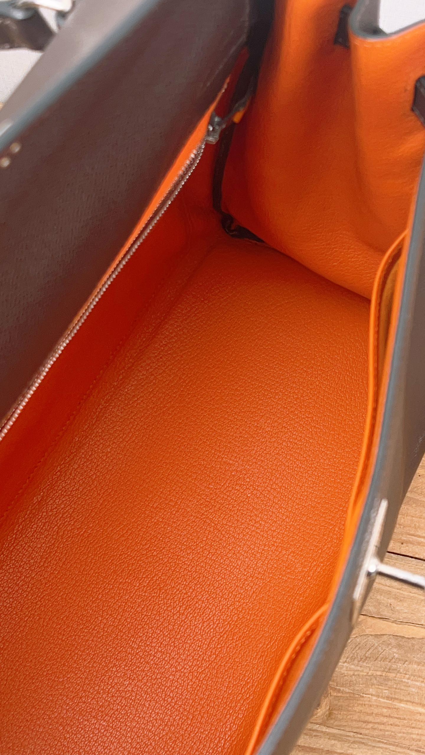 Hermes Chocolate/Orange Epsom H Kelly 35