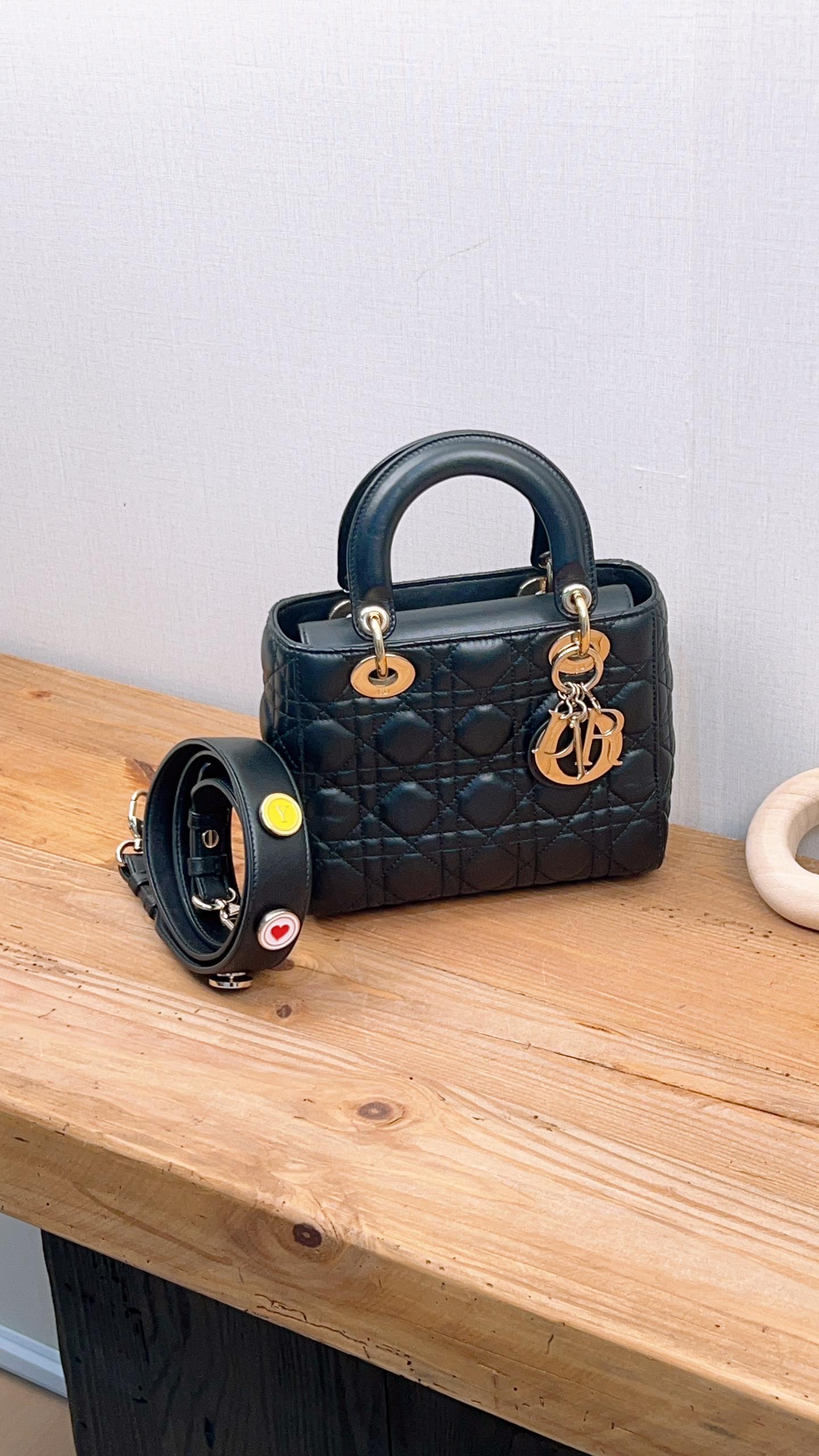Dior Black Small Lady D (GHW)