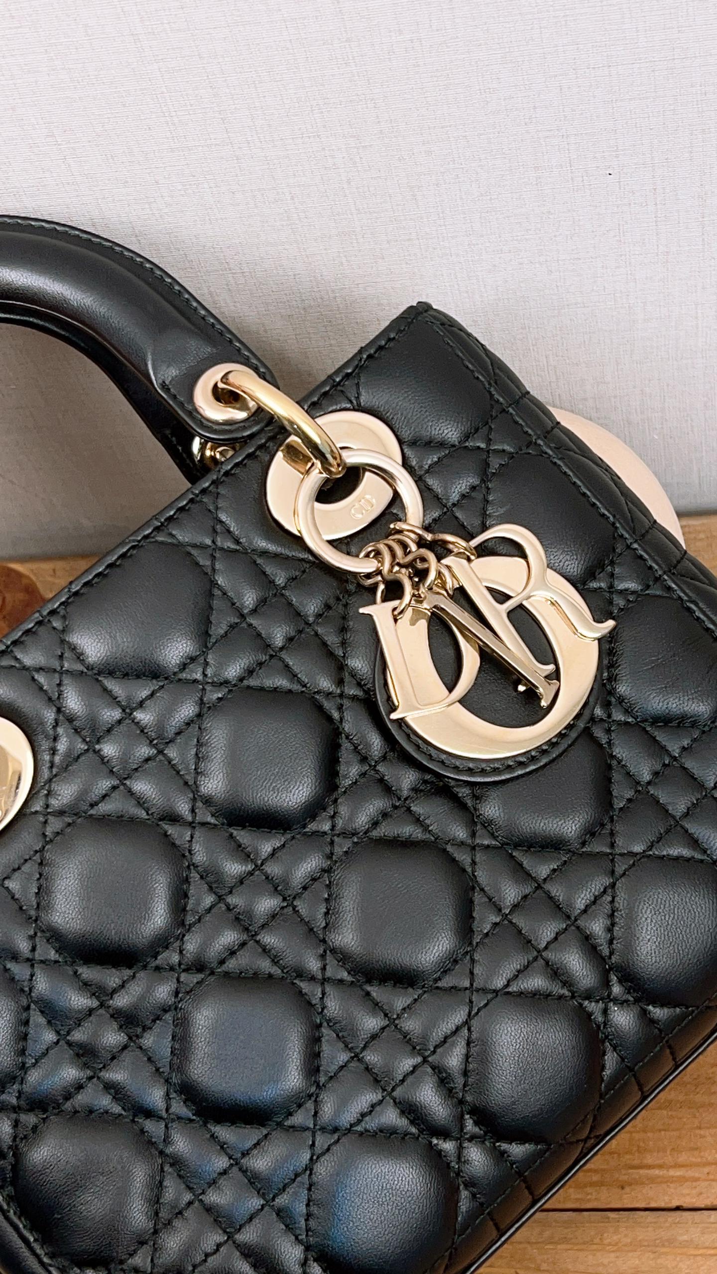 Dior Black Small Lady D (GHW)