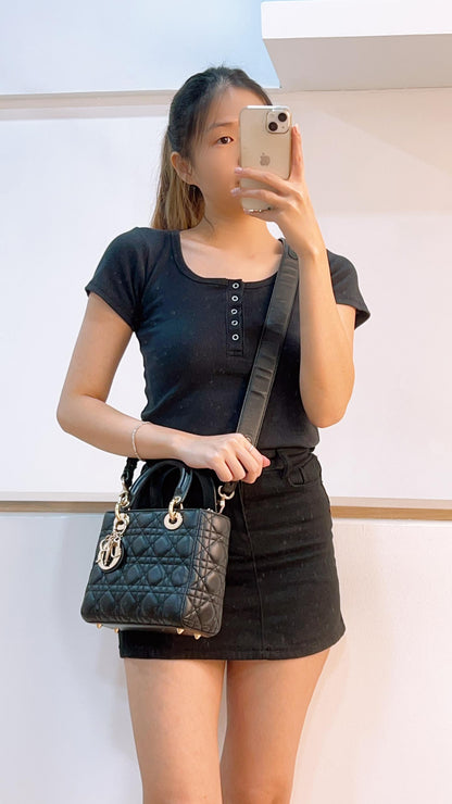 Dior Black Small Lady D (GHW)