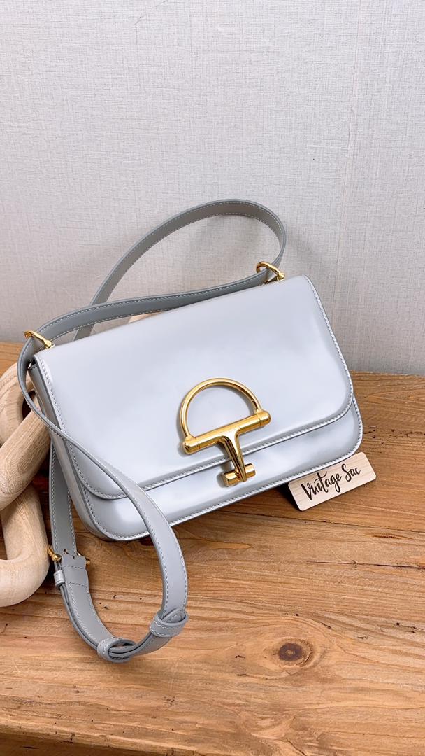Gucci Grey Calfskin Siena Small Shoulder Bag