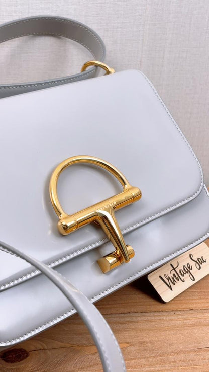 Gucci Grey Calfskin Siena Small Shoulder Bag