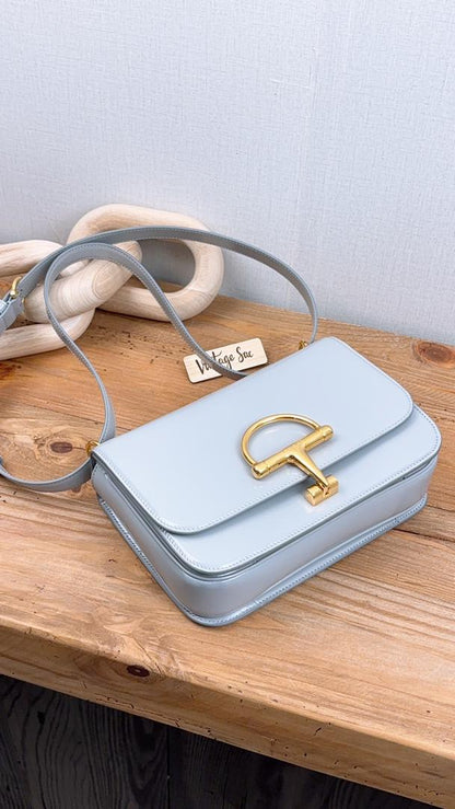 Gucci Grey Calfskin Siena Small Shoulder Bag