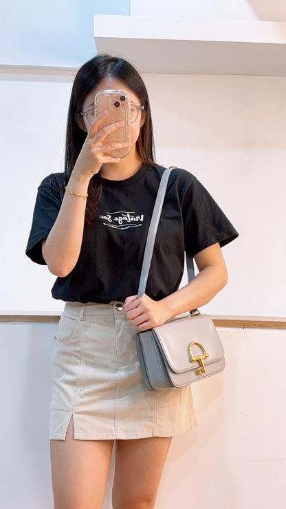 Gucci Grey Calfskin Siena Small Shoulder Bag