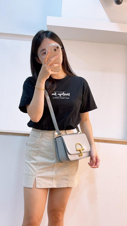 Gucci Grey Calfskin Siena Small Shoulder Bag