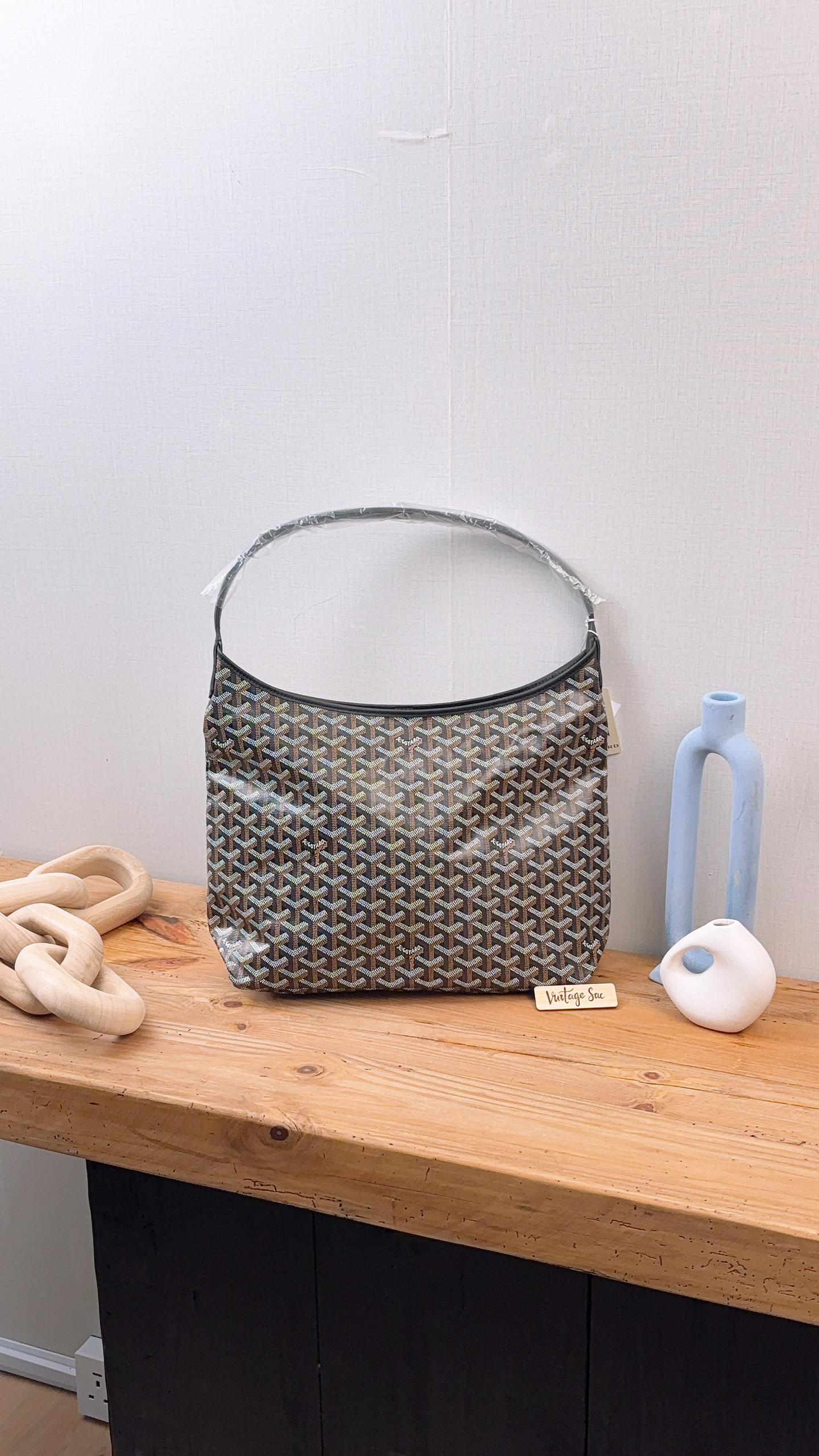 Goyard Black Boheme Hobo Bag