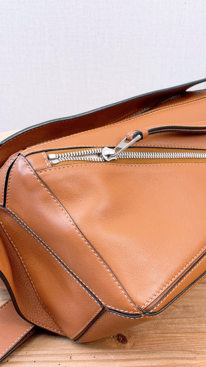 Loewe Tan Calfskin Puzzle Belt Bag