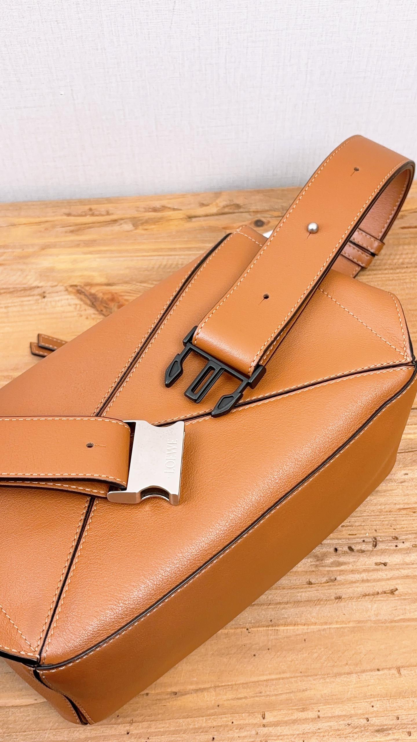 Loewe Tan Calfskin Puzzle Belt Bag