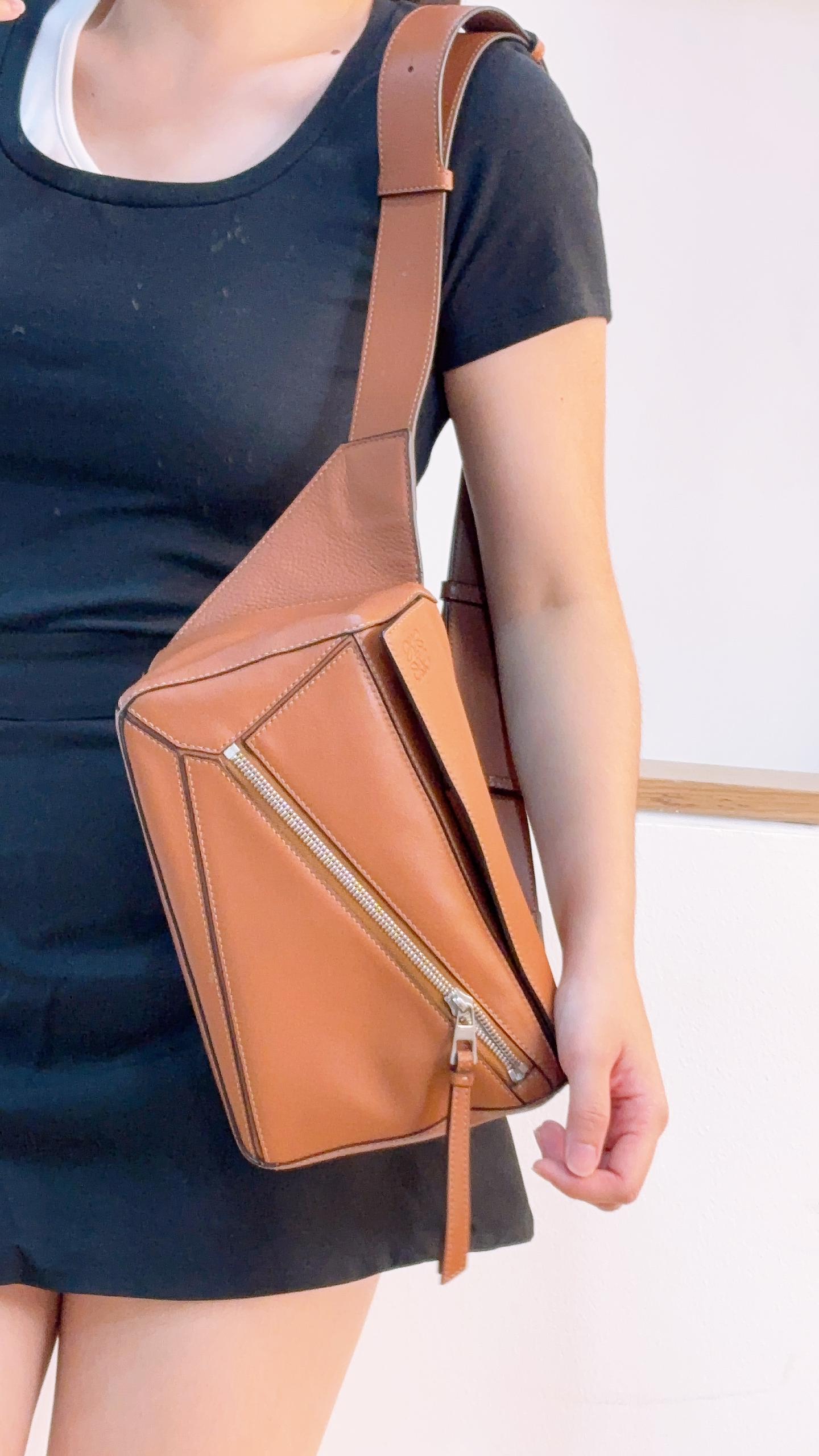 Loewe Tan Calfskin Puzzle Belt Bag