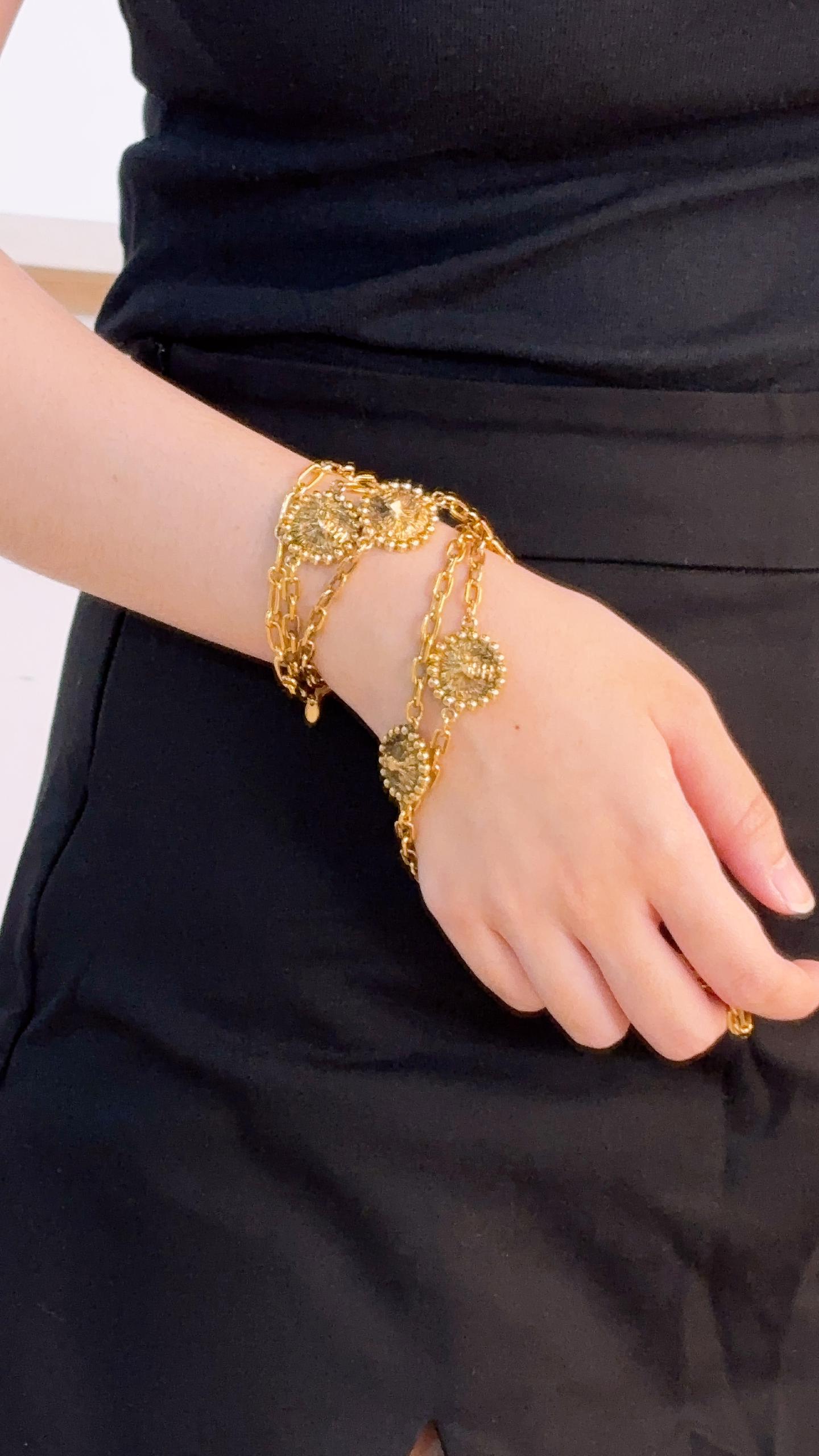 Chanel Gold Vintage Lion Head Charms CC Belt Chain