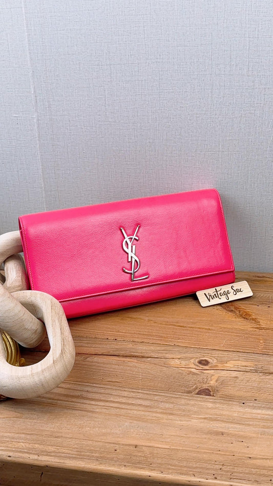 YSL Hot Pink Cassandre Clutch (SHW)