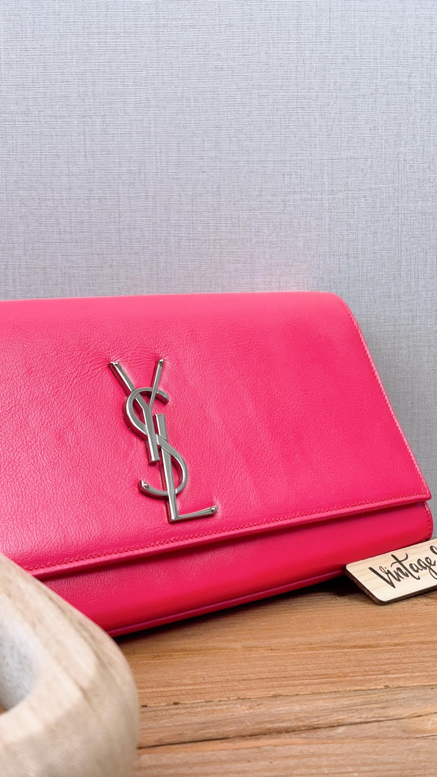 YSL Hot Pink Cassandre Clutch (SHW)