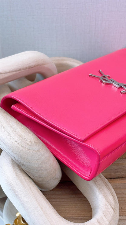 YSL Hot Pink Cassandre Clutch (SHW)