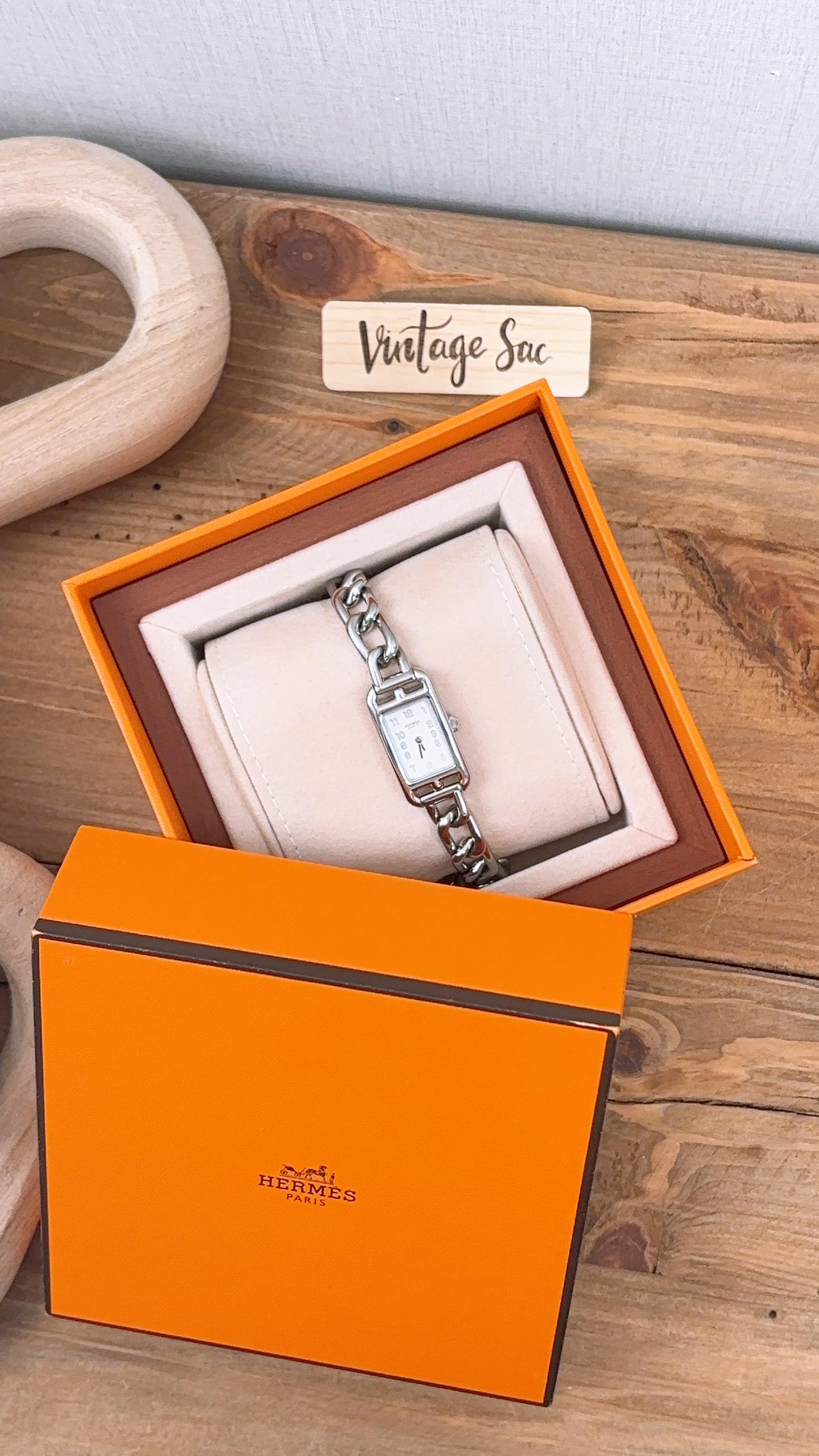 Hermes Steel Nantucket Quartz Watch 29mm