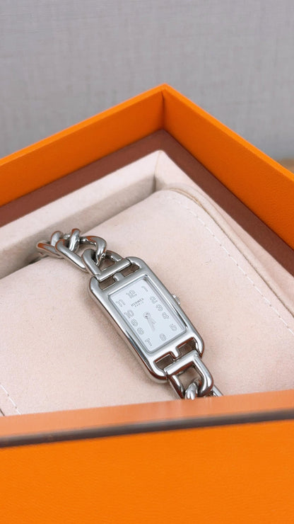 Hermes Steel Nantucket Quartz Watch 29mm