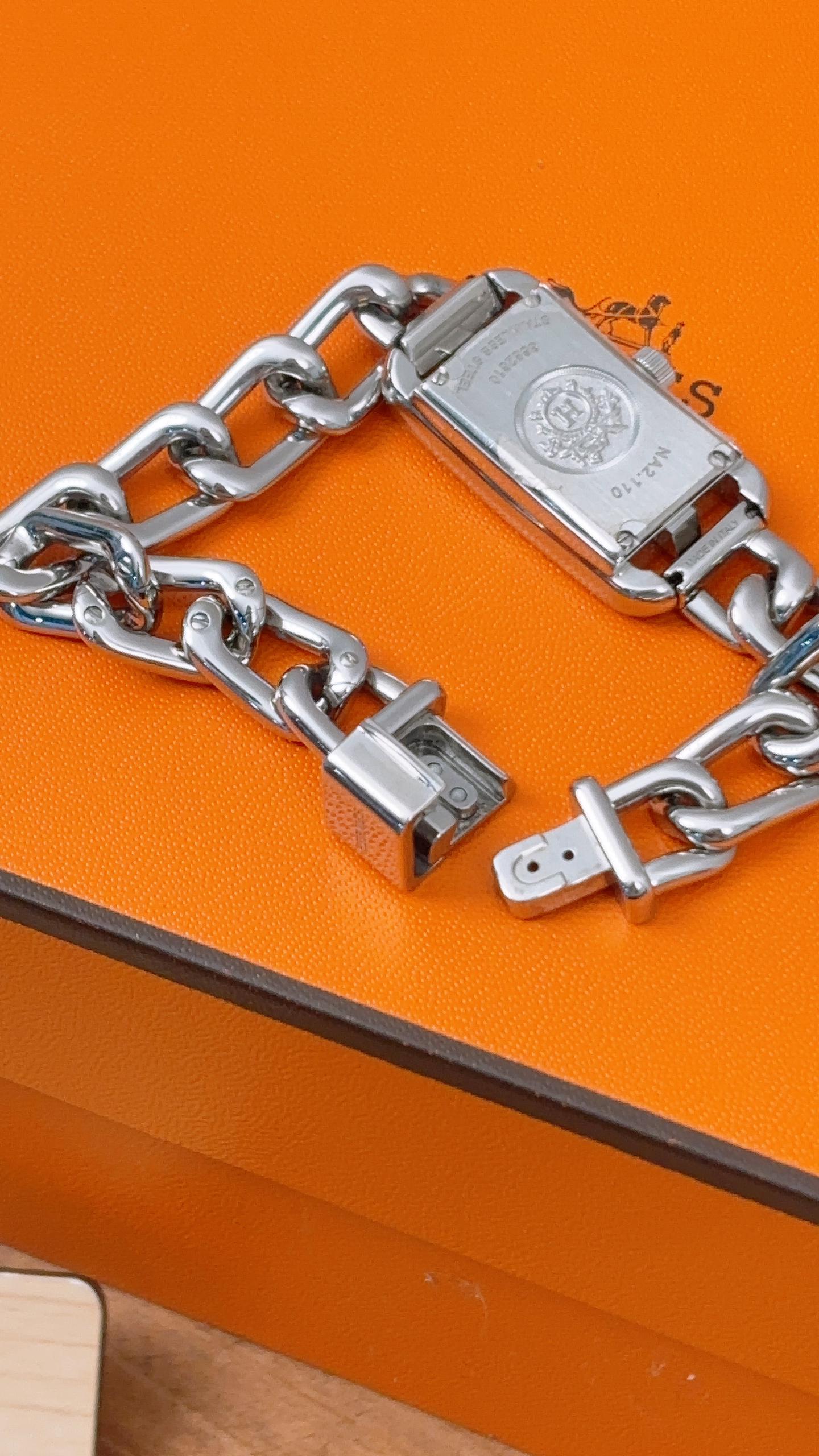 Hermes Steel Nantucket Quartz Watch 29mm