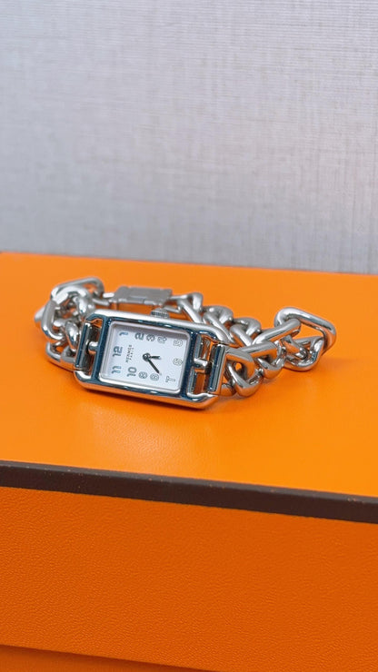 Hermes Steel Nantucket Quartz Watch 29mm